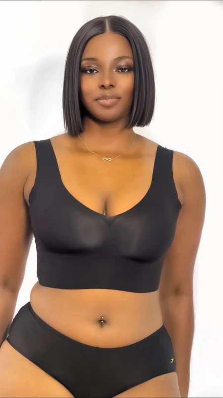 Seamless back fat bra